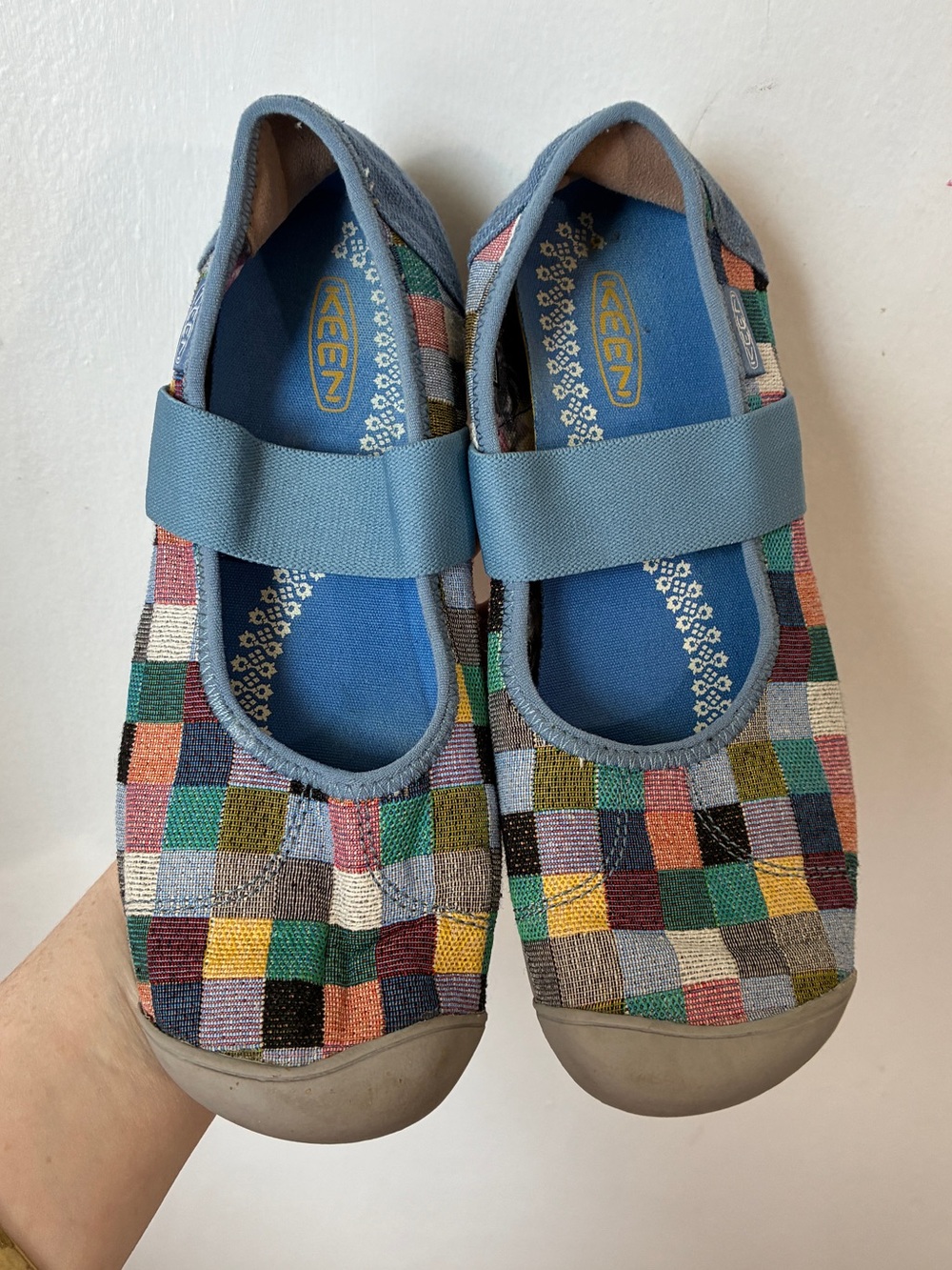 Keen Womens Sienna Mary Jane Canvas Flats Multicolor 7.5